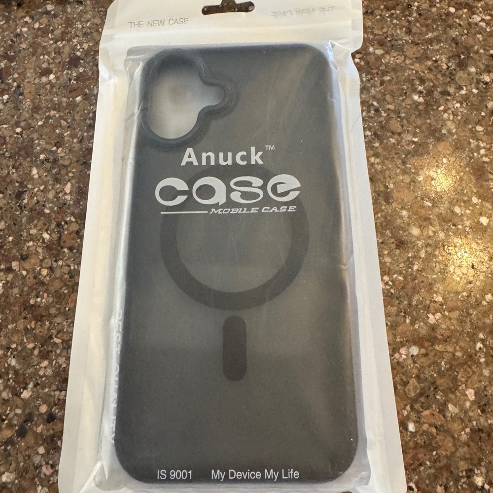 Anuck iPhone 16 Plus Case Black MagSafe Compatible Matte Translucent Tech